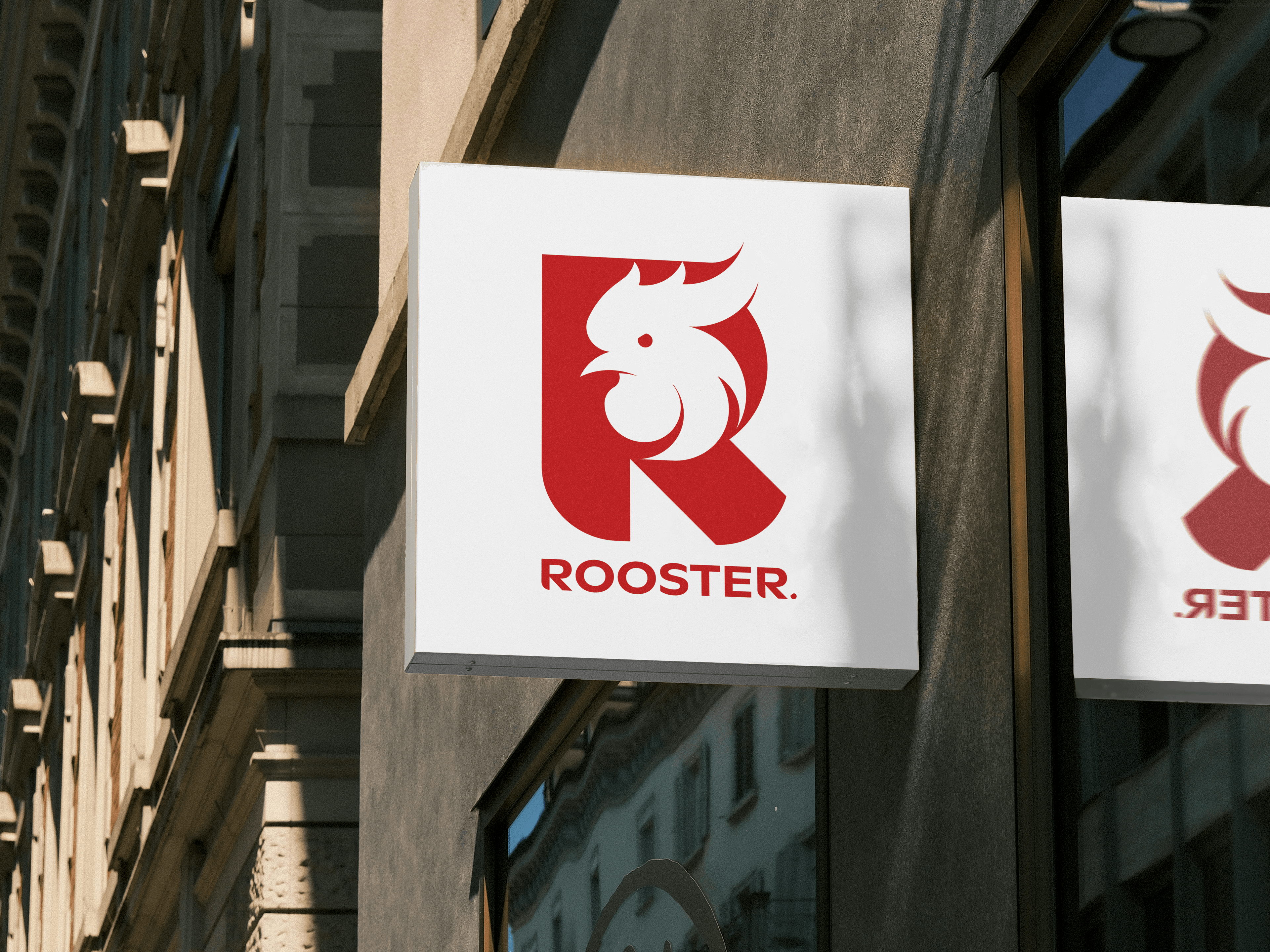 ROOSTER — уличная вывеска