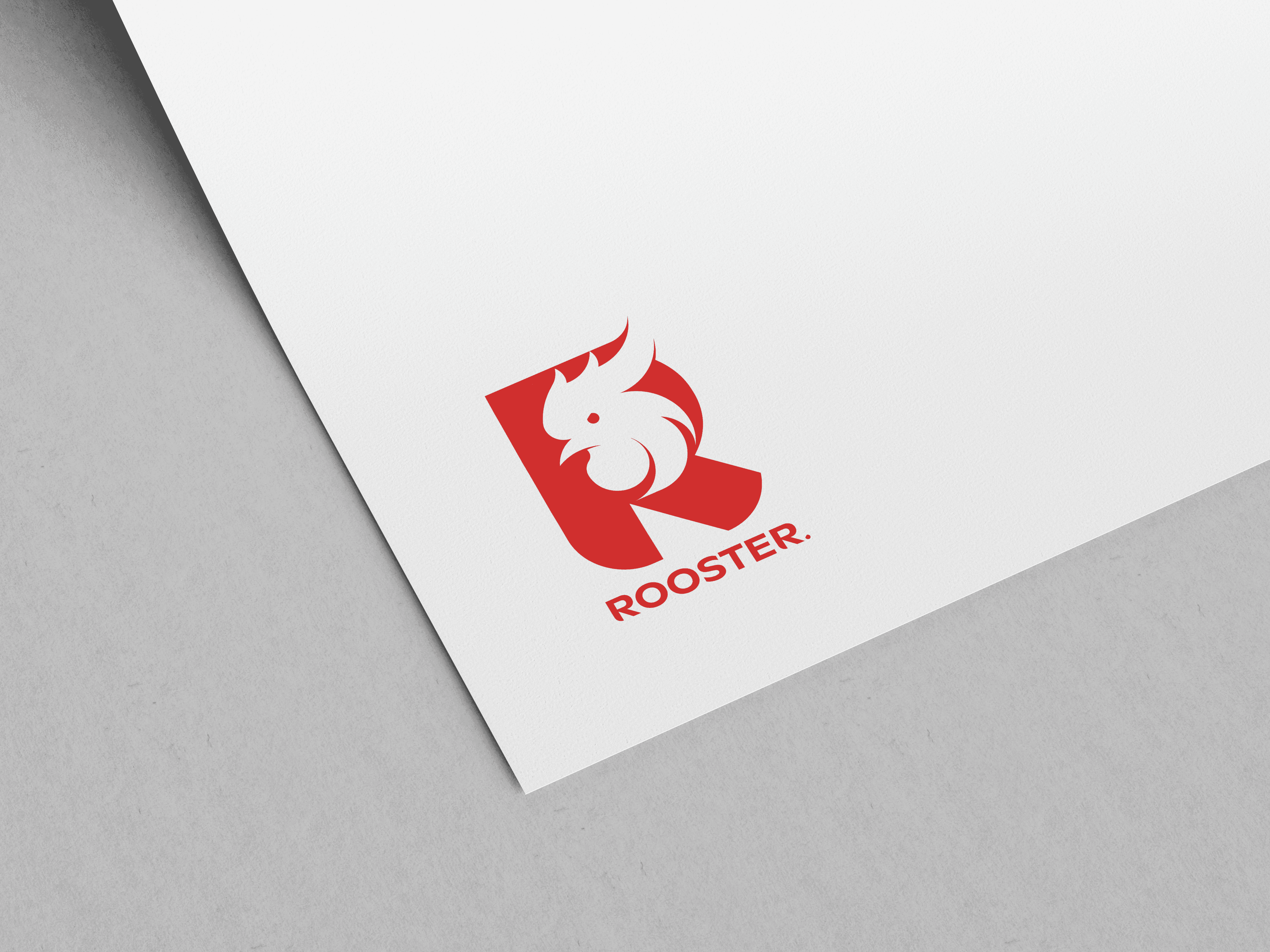 ROOSTER — логотип на бумаге