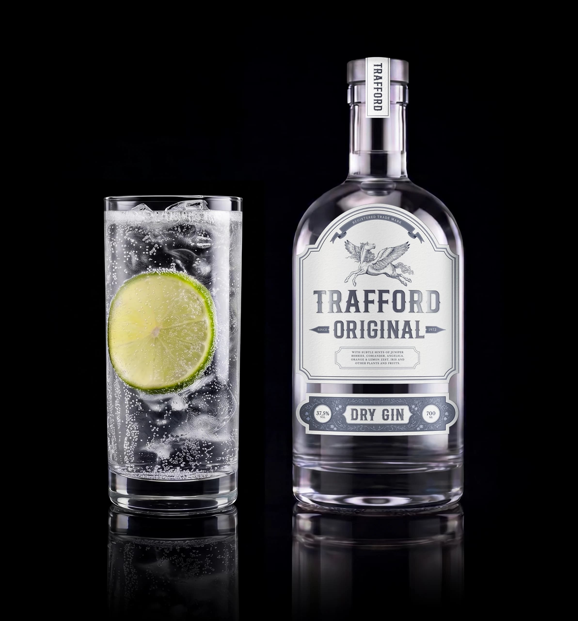 TRAFFORD Original — gin and tonic with ice and lime